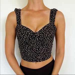 Japna leopard print corset style crop top size small